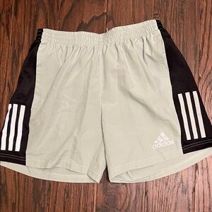 Adidas Men's Athletic Shorts in Light Gray and Black